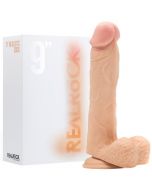 Dildo Realístico C/ Testículos Real Rock 9" Branco