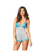 Body Leg Avenue Seraphina Cinzento e Azul