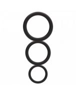 Conjunto de Anéis Round Cock Rings Set Pretos