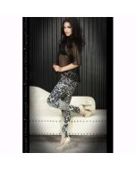 Leggings Azuis e Pretas Lateral