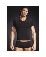 T-Shirt Performance Microfiber V-Neck Preta