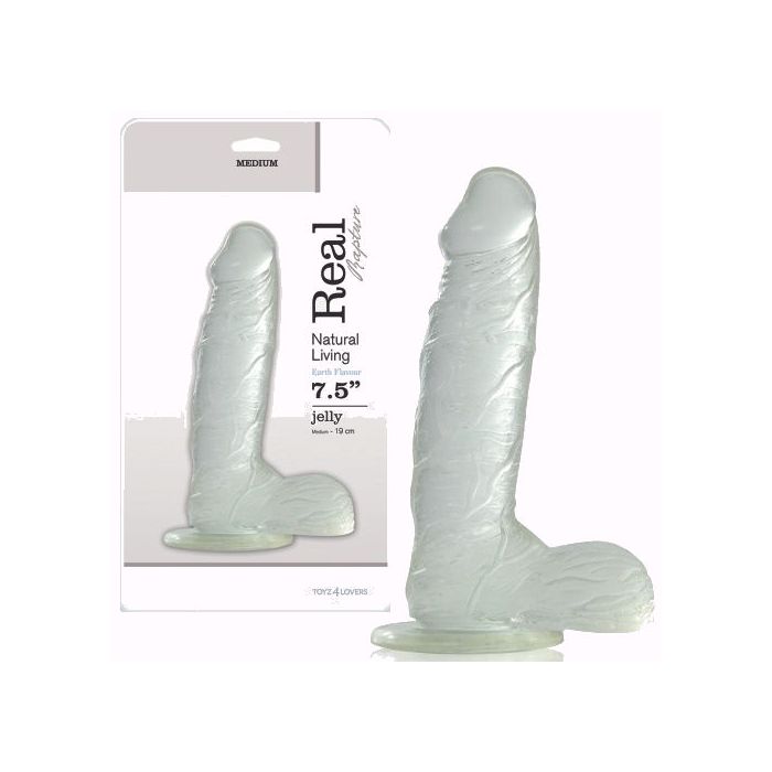 Dildo Real Rapture Earth Flavour 7.5'' Transparente