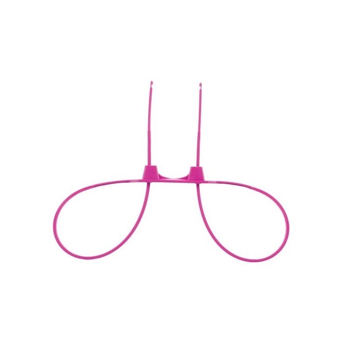 Algemas Descartáveis de Plástico Ouch! Zip Tie Cuffs Rosa