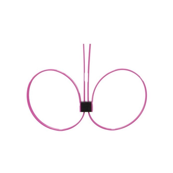 Algemas Descartáveis de Plástico Ouch! Zip Tie Cuffs Extended Rosa