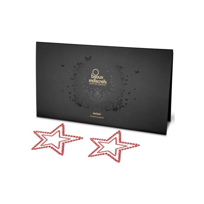 Cobertura Mamilos Mimi Star Bijoux Indiscrets Vermelhos Caixa