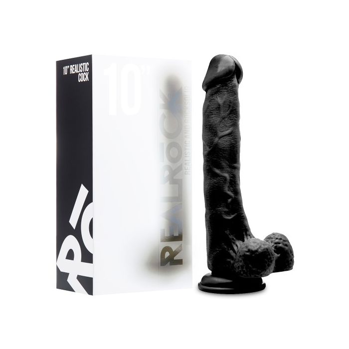 Dildo Realístico C/ Testículos Real Rock 10
