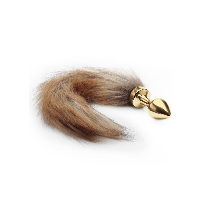 Plug Anal Dourado C/ Cauda de Raposa