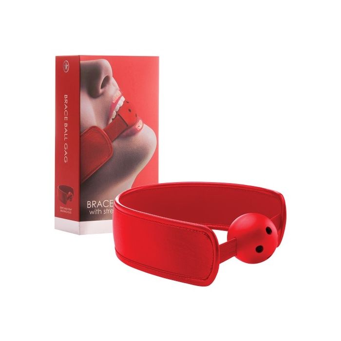 Mordaça Brace Ball Gag Vermelha Conjunto