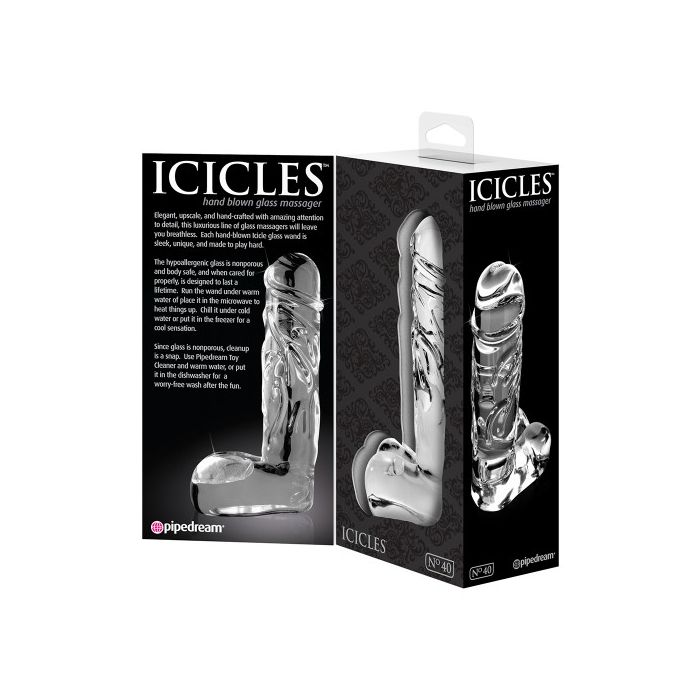 Dildo Vidro Icicles Nº40 Caixa 1