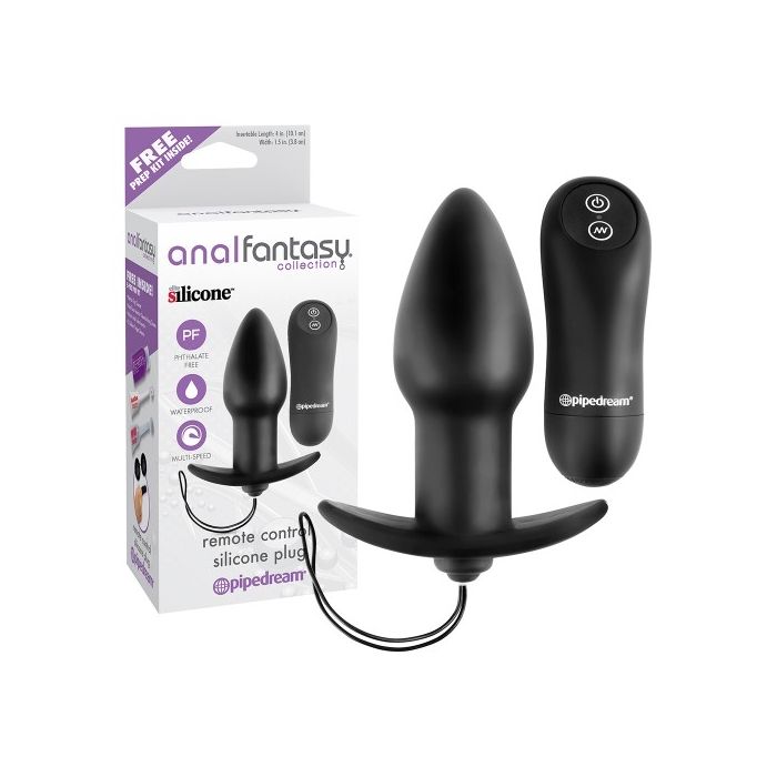 Plug Vibratório Remote Control Silicone Plug Anal Fantasy Conjunto