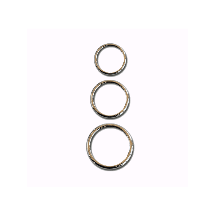 Kit de 3 Aneis de Metal