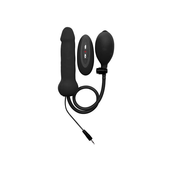 Vibrador Insuflável Dong de Silicone Ouch! Preto 1
