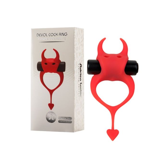 Anel Vibratório Devol Cock Ring Adrien Lastic Vermelho