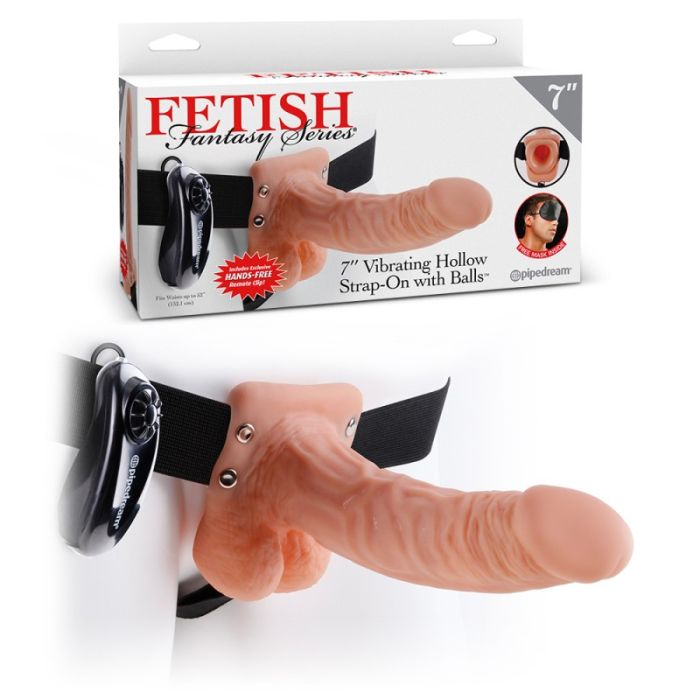 Strap On Fetish Fantasy Oco C/ Vibração e Testículos 7