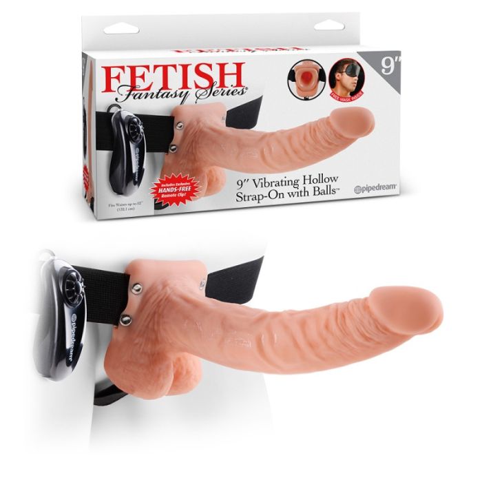 Strap On Fetish Fantasy Oco C/ Vibração e Testículos 9