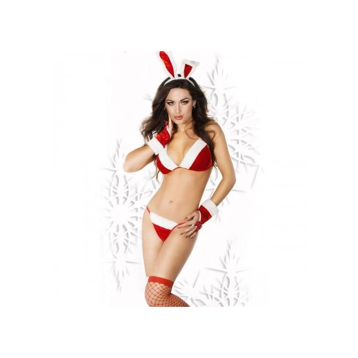 Fantasia de Natal Coelhinha Frente Apróx