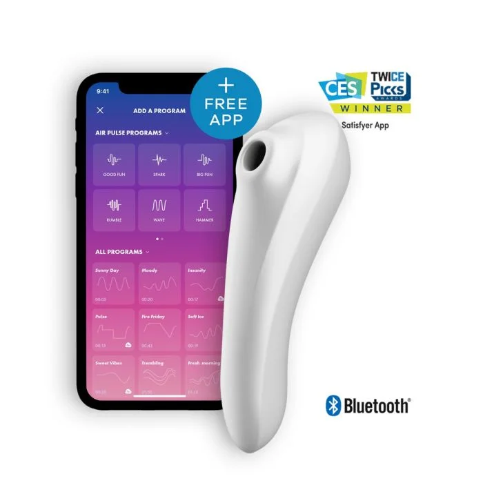 Estimulador Clítoris Recarregável Satisfyer Dual Pleasure C/ APP Branco