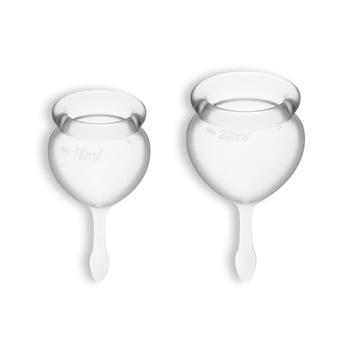 Conjunto de 2 Copos Menstruais Satisfyer Feel Good Transparente
