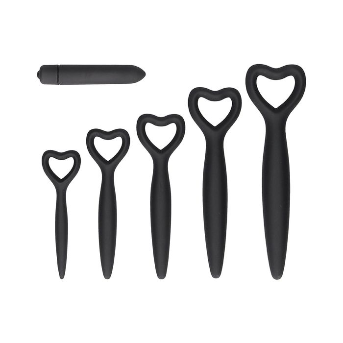 5 Dilatadores Vaginais Ouch! Silicone Vaginal Dilator Set Pretos