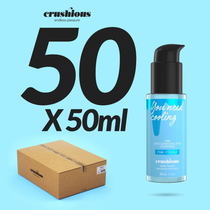Pack de Lubrificantes à Base de Água Crushious Efeito Frio (50 X 50 ml)