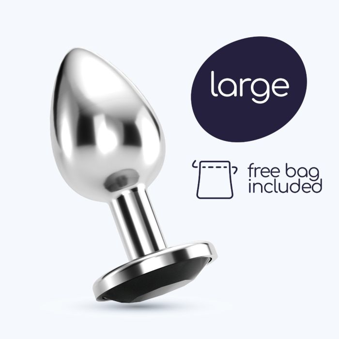 Plug Anal Joia Bijou Preto Grande Crushious C/ Bolsa Aveludada Grátis Promo