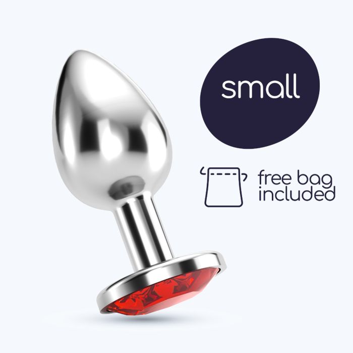Plug Anal Joia Bijou Vermelho Pequeno Crushious C/ Bolsa Aveludada Grátis promo