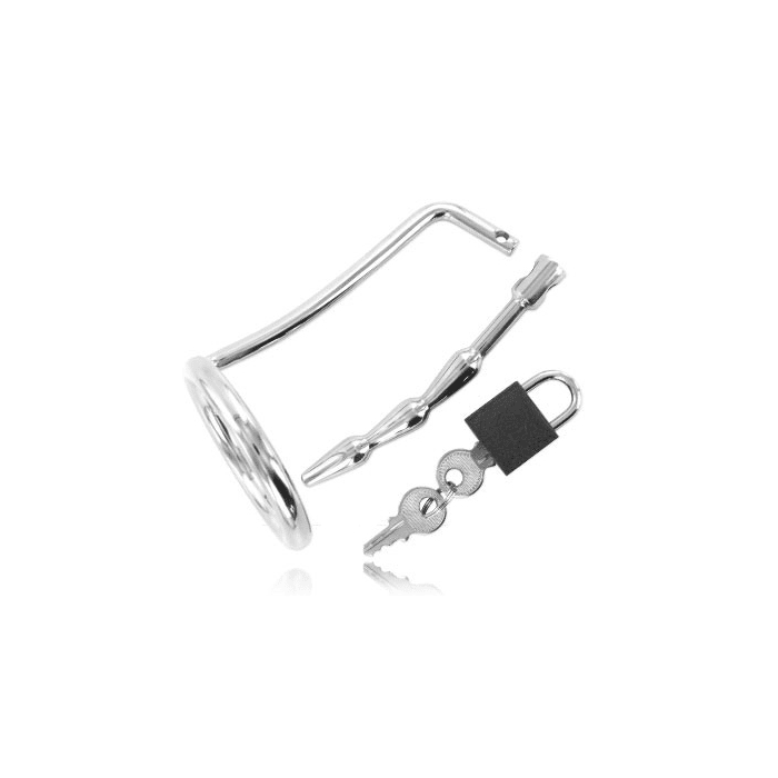 Anel Metal Hard Chastity Cock Ring Uretral