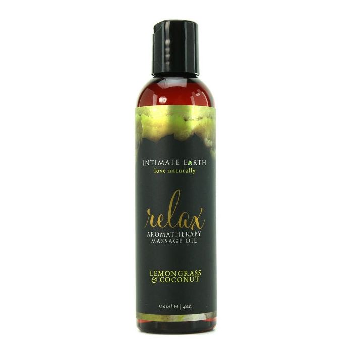 Óleo de Massagem Intimate Earth Erva Cidreira & Coco (120 ml) Frente
