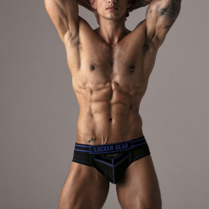 Cueca Watch It Harder Locker Gear Azul Frente