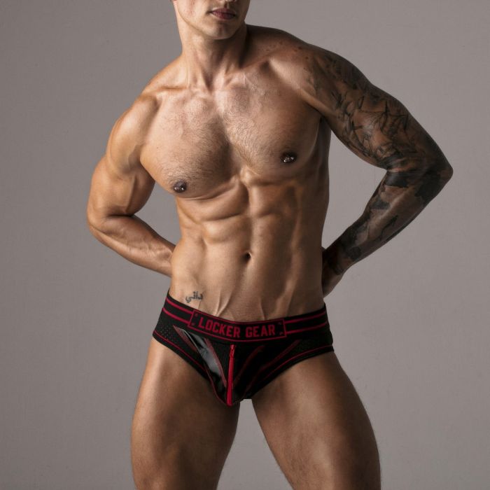 Cueca Massive Rude Locker Gear Vermelha Frente