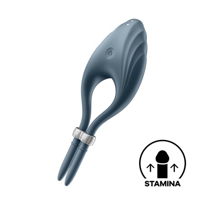 Anel Vibratório Recarregável Duelist Satisfyer Azul Escuro