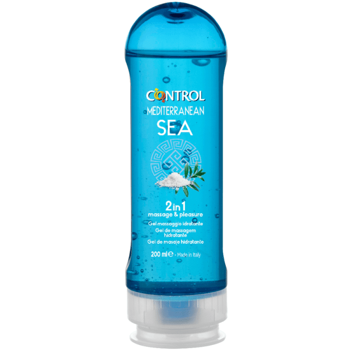 Gel de Massagem Estimulante Control 2 em 1 Massage & Pleasure Mediterranean Sea (200 ml)