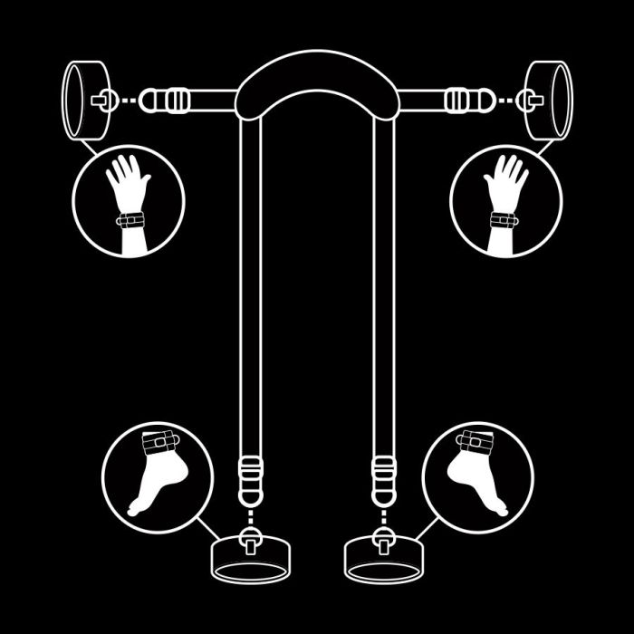 Kit Restrição Fetish Submissive Neck, Hancuffs & Hanklecuffs 1