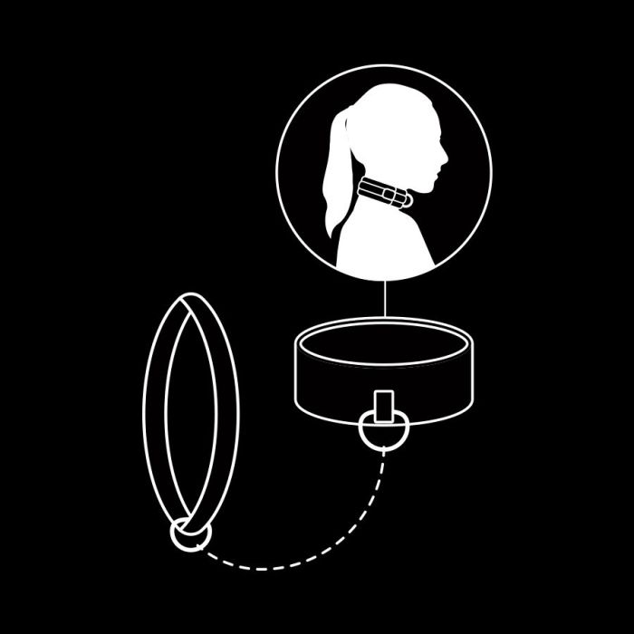 Coleira C/ Trela Fetish Submissive Collar & Leash 1