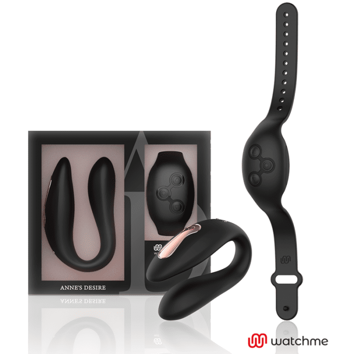 Vibrador Recarregável Anne's Desire WatchMe Preto Conjunto
