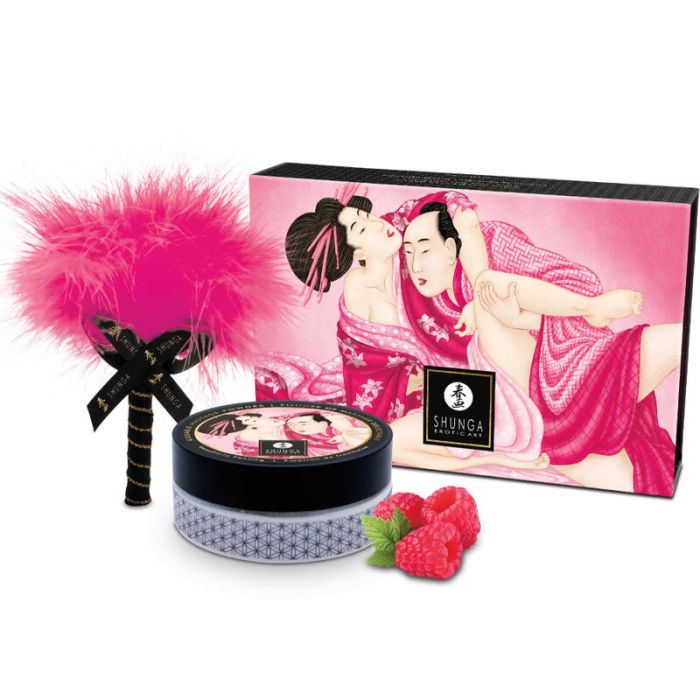 Kit Pó de Massagem Comestível Framboesa (75 g)