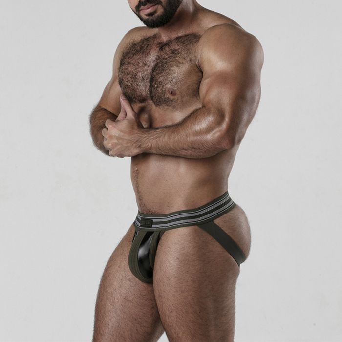 Jockstrap Backroom Bottomless Locker Gear Caqui Lateral
