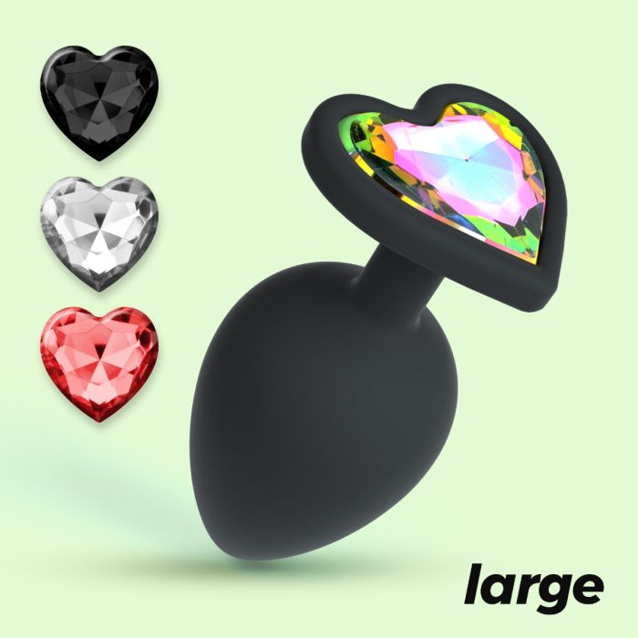 Plug Anal Crushious Cuore C/ 4 Joias Intercambiáveis Grande