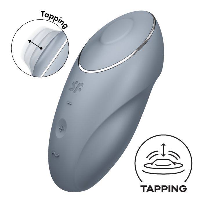 Estimulador Recarregável Tap & Climax 1 Satisfyer Cinzento