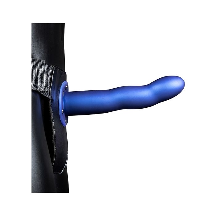 Strap On Ouch! Hollow Strap-On Curved Metallic Azul