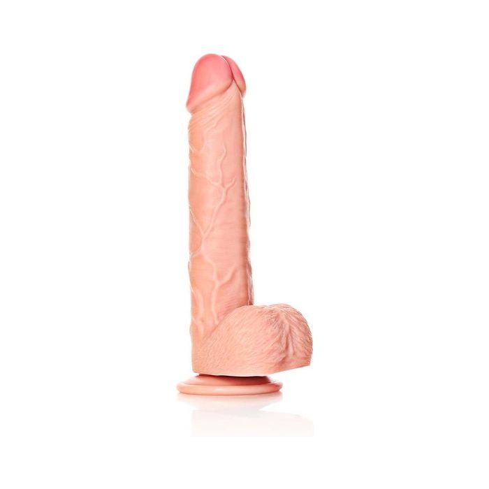 Dildo Realístico C/ Escroto Straight Dildo C/ Sucção Real Rock 10