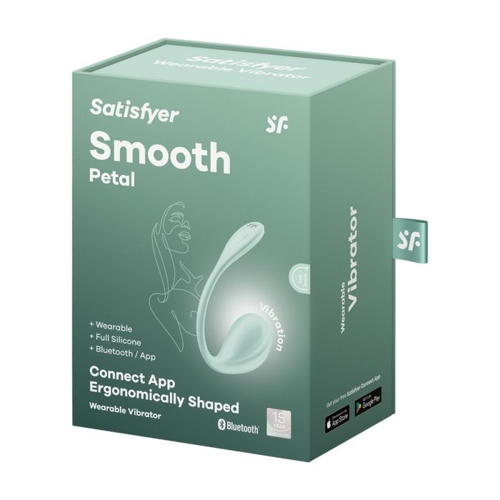 Ovo Vibratório Recarregável Satisfyer Smooth Petal Wearable Vibrator Menta Caixa