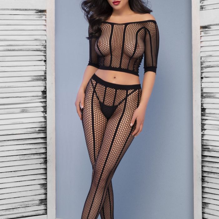 Conjunto Micro Malha Preto Frente Apróx