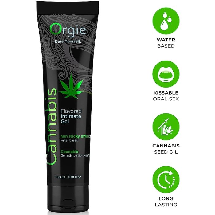 Lubrificante de Aquecimento à Base de Água Orgie Lube Tube Cannabis (100 ml)