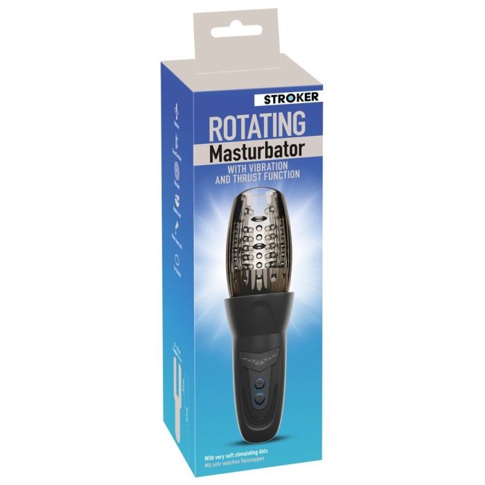 Masturbador C/ Rotação Stroker Rotating Masturbator Preto Caixa