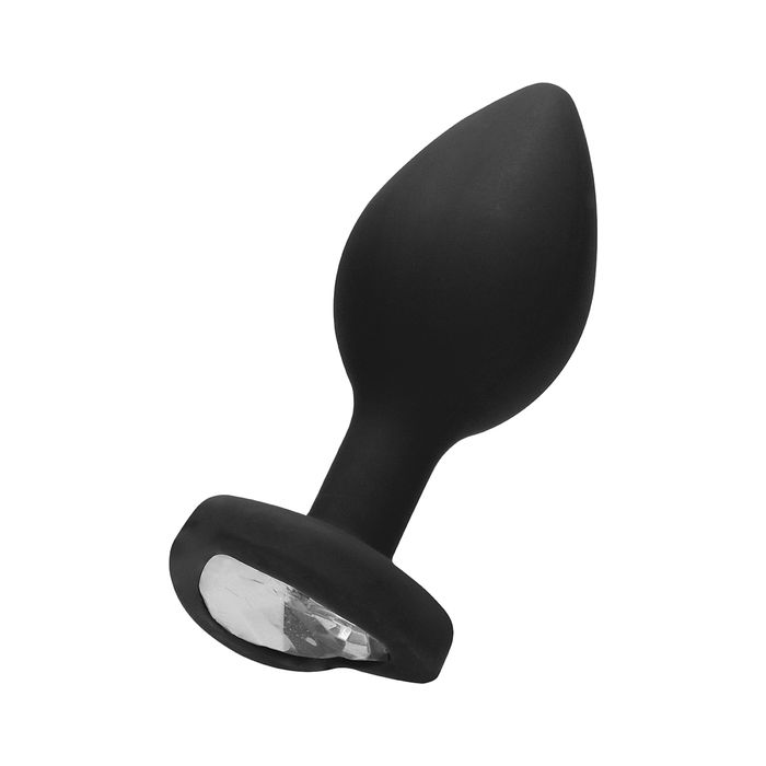 Plug Anal Regular Diamond Heart Plug Preto