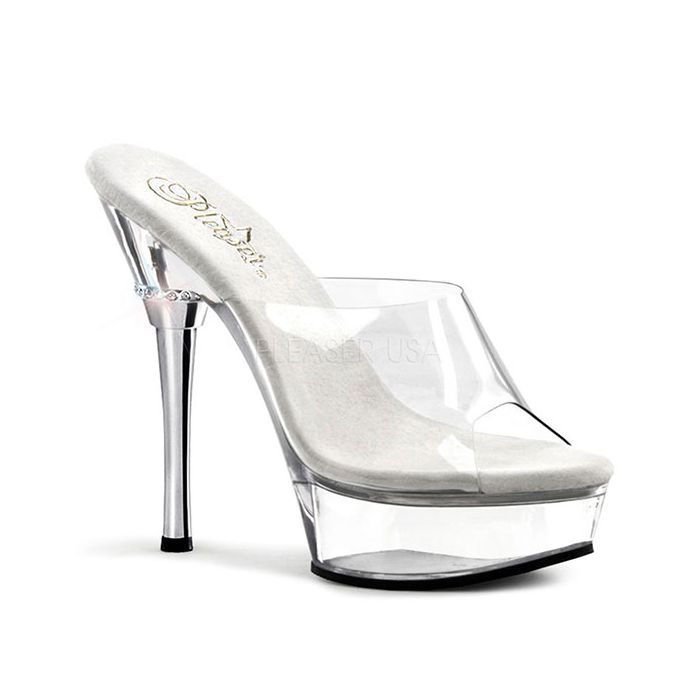 Sandália Pleaser Allure 601 Transparente
