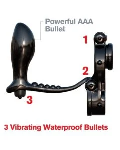Plug Anal C/ Anel Fantasy C-Ringz IronMan Ass-Gasm Preto 1