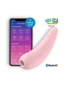 Estimulador Clítoris Recarregável Satisfyer Curvy 2+ C/ APP Rosa
