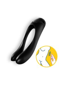 Vibrador Recarregável Satisfyer Candy Cane Preto